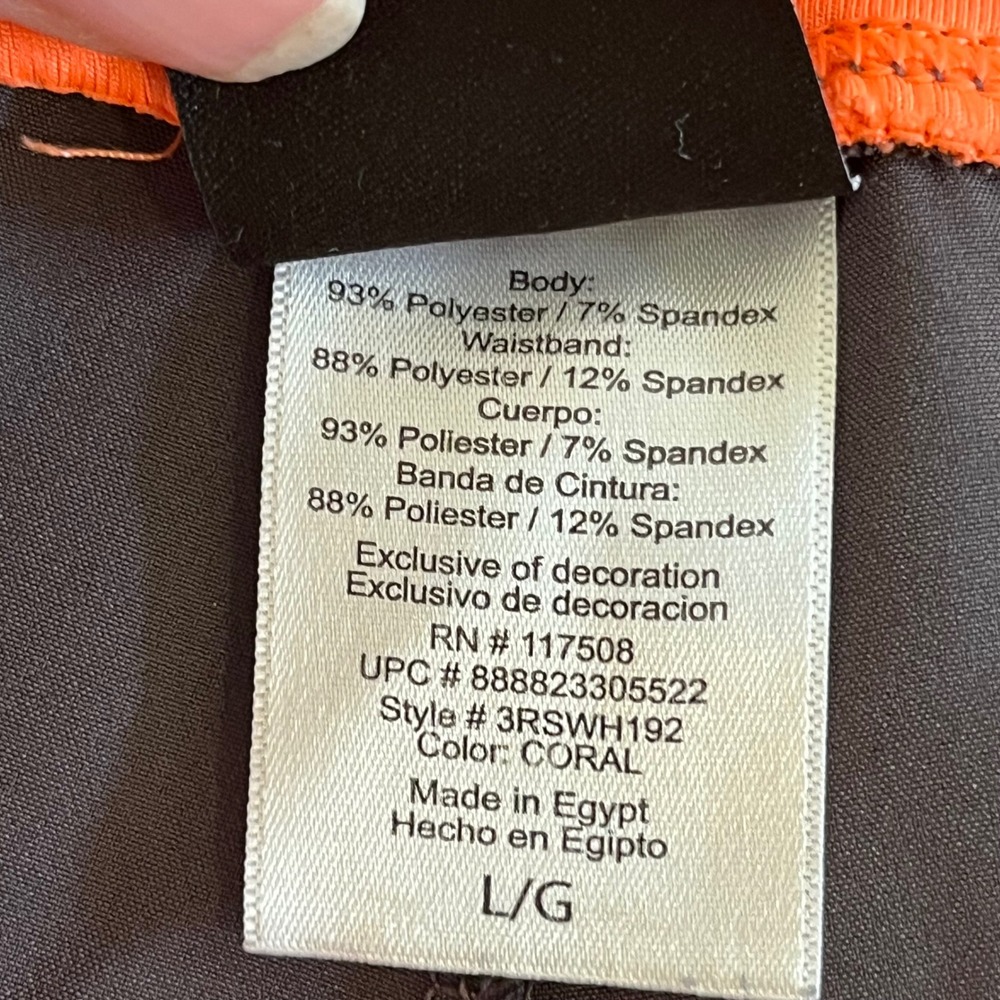 Reebok Running Shorts Gray Orange Athletic Shorts Large - Picture 8 of 10